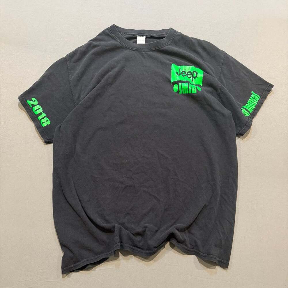 Gildan Heavy Cotton Jeep Event Graphic T-Shirt Black 2018 Size L